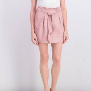 Free People Paperbag Waist Faux Leather Mini Skirt